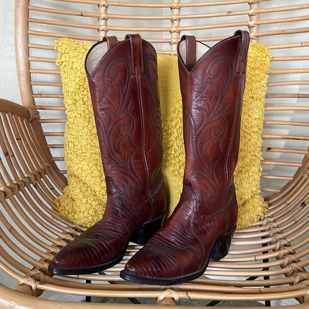 Dan Post Leather Cowboy Boots